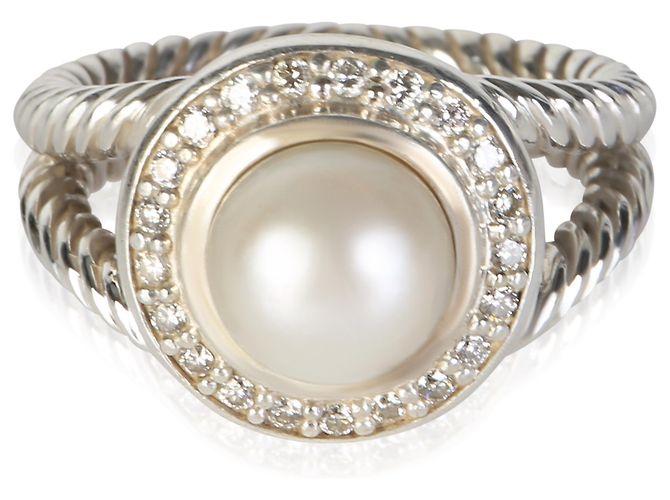 Anello Cerise in Argento Sterling, Perla e Diamante David Yurman