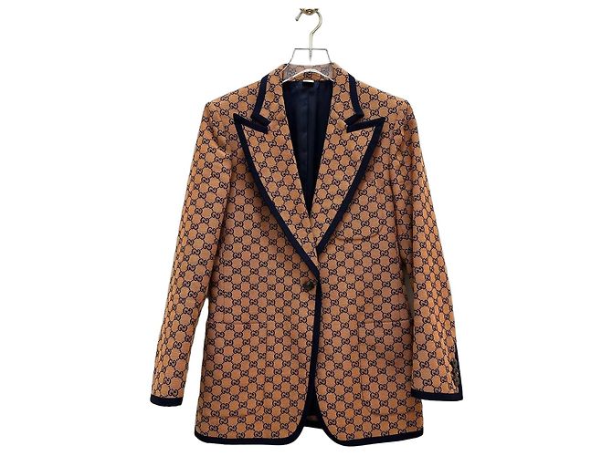 Gucci GG Monogram Canvas Blazer Sz.42 Pre-owned