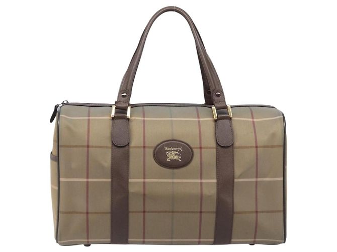 Bolsa Boston em lona com estampa Nova Check da Burberry