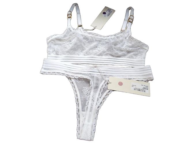 Stella Mc Cartney Stella McCartney Spitzenunterwäsche-Set Weiß