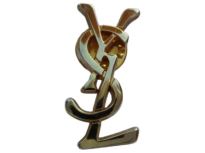 Yves Saint Laurent YSL Cassandre Gold-Brosche