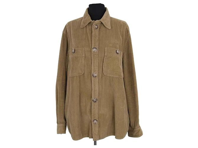 Isabel Marant Überhemd Khaki Baumwolle M