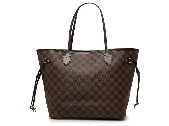 Sac cabas Louis Vuitton Damier Ebene Neverfull MM Marron