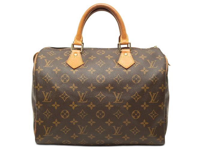 Borsa Boston Louis Vuitton Monogram Speedy 30 Marrone