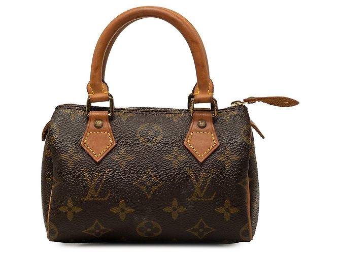 Borsa Louis Vuitton Monogram Mini Speedy HL Marrone