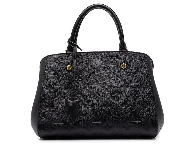Bolsa Satchel Louis Vuitton Monogram Empreinte Montaigne BB Preta