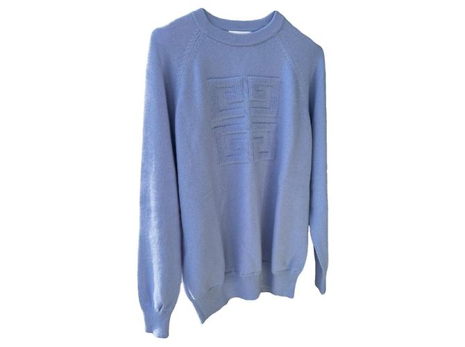 Givenchy Kaschmir-Pullover mit 4G-Logo - Hellblau