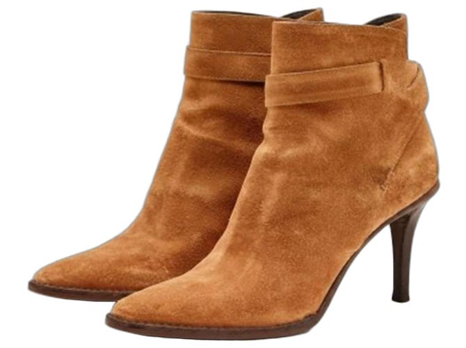 Gucci Botines de Ante Marrón