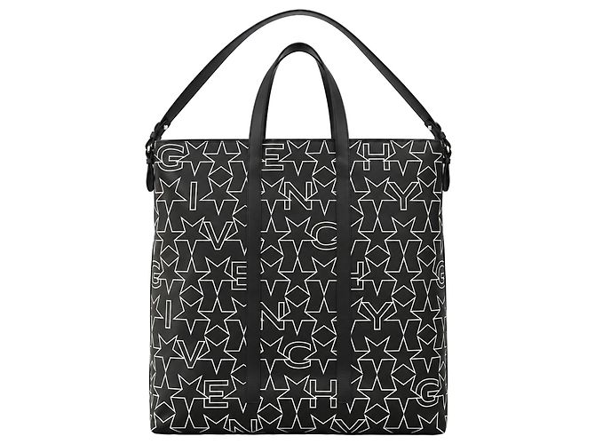 Givenchy Star Print Canvas Tote Bag Black