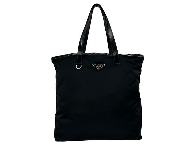 Borsa Tote Prada con logo Triangle in metallo