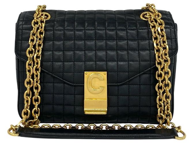 Céline Bolsa de Ombro 2-Way com Corrente em Couro Celine