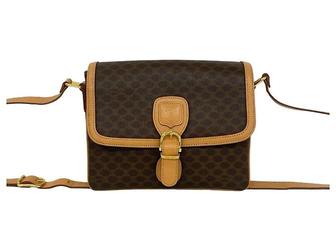 Céline Sac à épaule en cuir Celine Macadam Blazon Pattern Triomphe