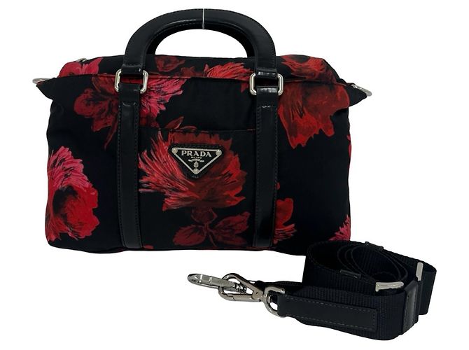 Mini sac à main deux voies Prada avec logo triangle