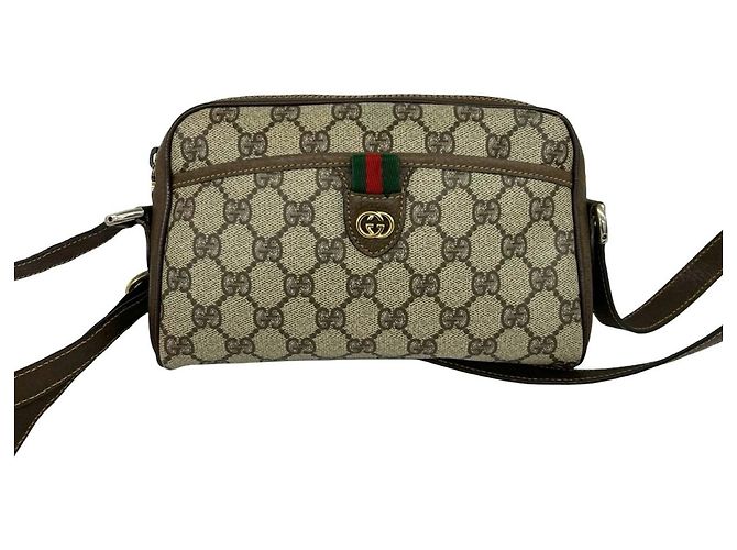 Bolsa de Ombro GUCCI Old Gucci Sherry Line GG Logo Pattern
