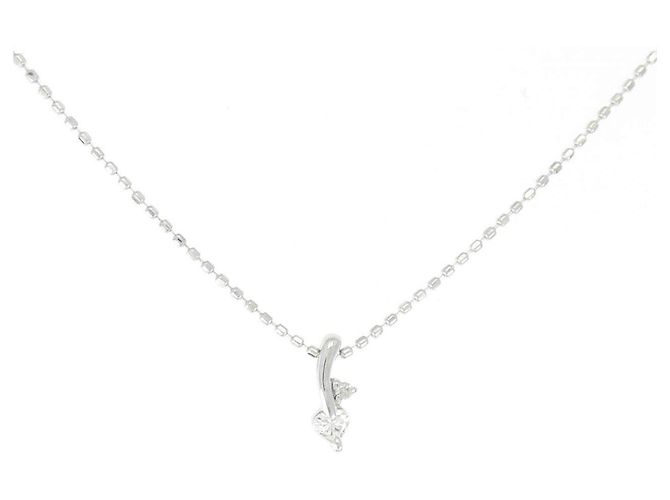 Autre Marque Collana in oro bianco Au750 e diamanti