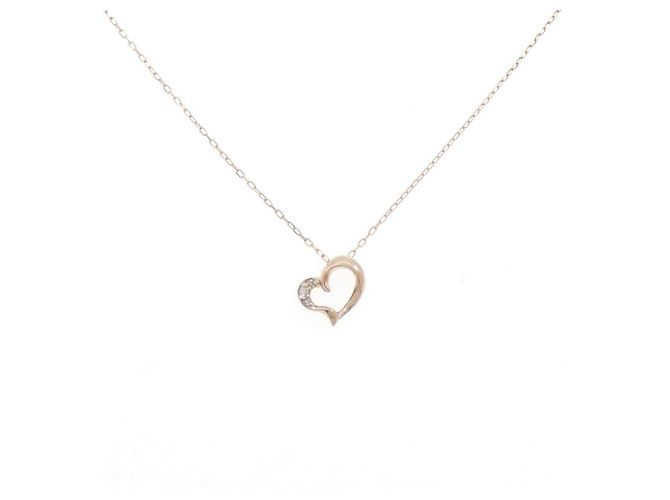 Autre Marque Collar K10 Pink Gold Diamond