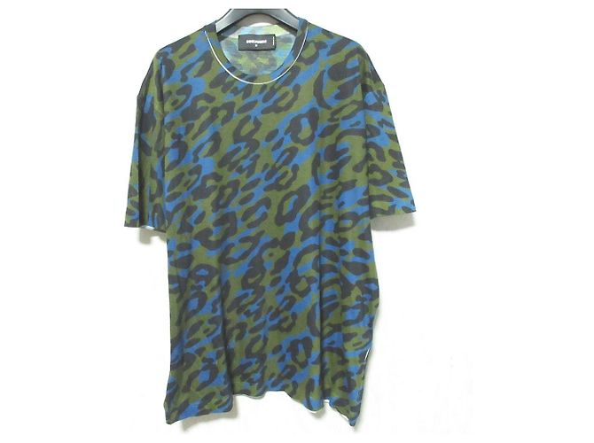 T-shirt in cotone camouflage leopardato DSQUARED2