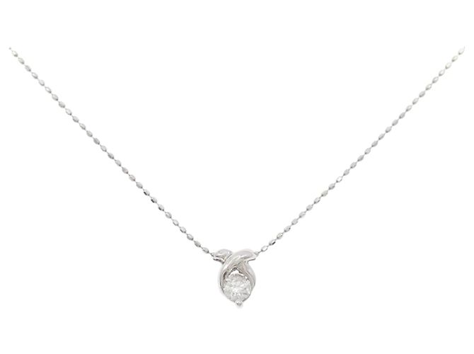 Autre Marque Platin-Diamant-Halskette