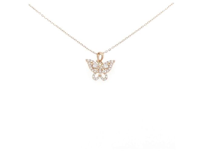 Autre Marque Colar de Diamantes Borboleta 750PG