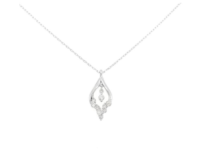 Autre Marque Collana in oro bianco Au750 e diamanti