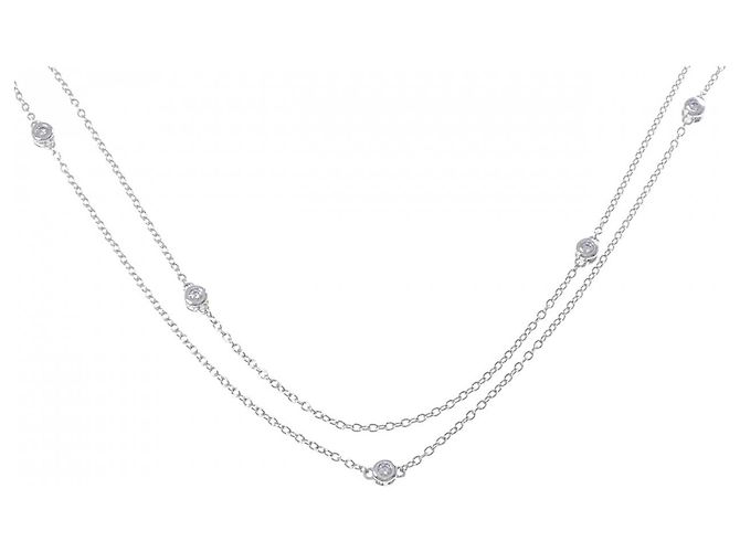 Autre Marque Collana in oro bianco Au750 e diamanti
