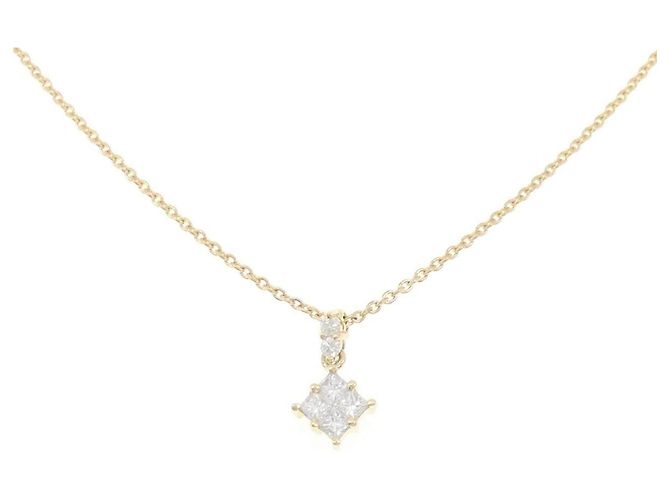 Autre Marque Collana in oro giallo Au750 e diamanti