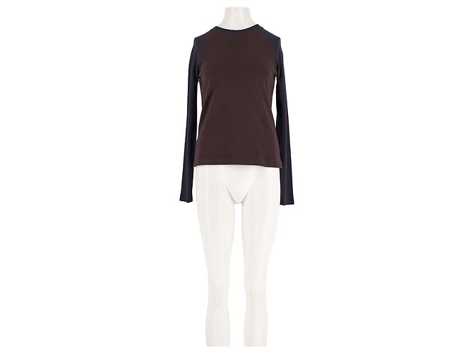 Maglione Cos in cotone marrone a maniche lunghe