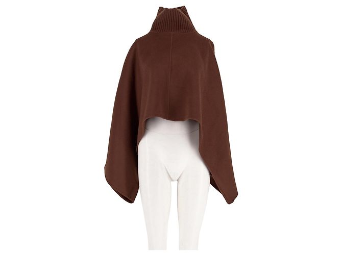 SéZane Poncho en laine marron
