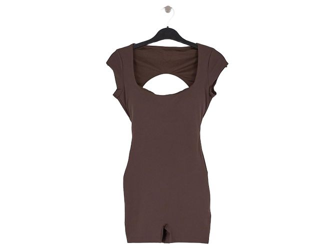 Autre Marque Braune figurbetonte Jumpsuit