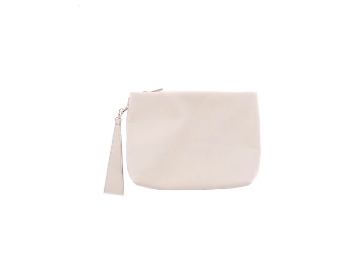 Clutch Whistles in pelle bianca