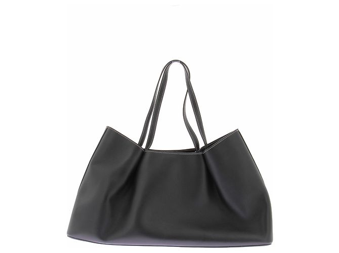 Autre Marque Borsa tote "Dimple" in pelle grana nera