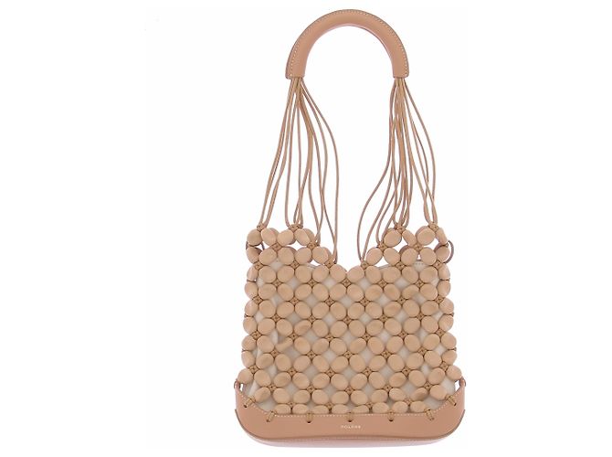 Bolso Polène Solé de piel beige