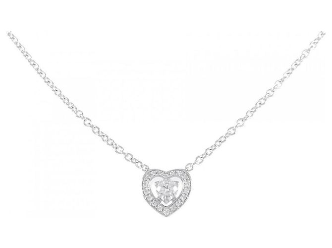Mauboussin Collar de Oro Blanco con Corazón de Diamantes