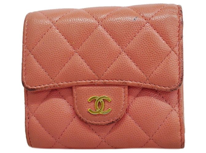 Portafoglio tri-fold Chanel Rosa
