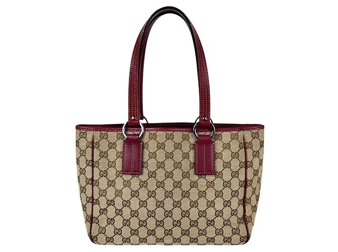 Sac cabas Gucci marron et bordeaux