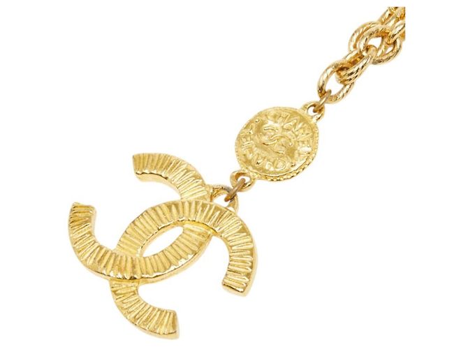 Collar Chanel Coco Mark chapado en oro
