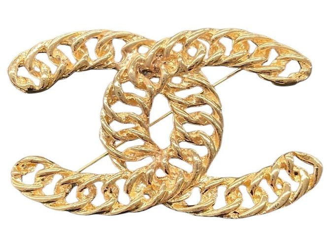 Broche Chanel Coco Mark - Bañado en oro