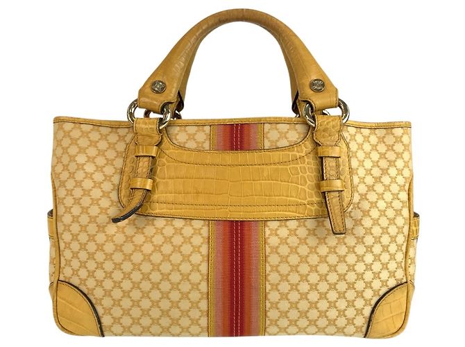 Céline Borsa Celine in tela e pelle gialla