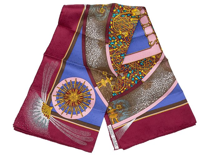 Pañuelo de seda Hermès Blue Feus d Artifice 90