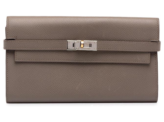 Hermès Brown Epsom Kelly Long Wallet