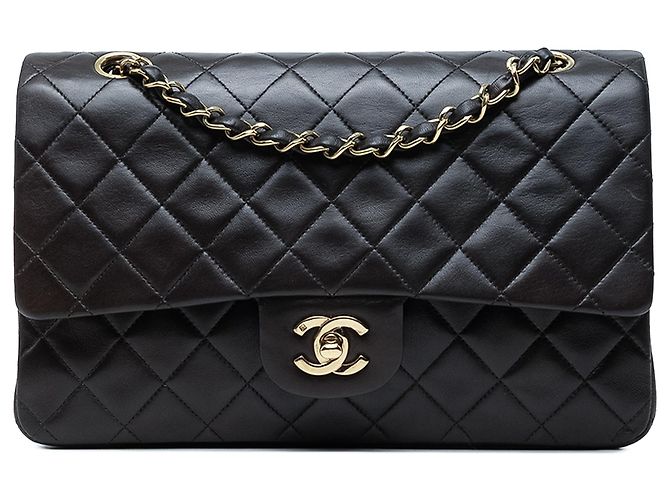 Chanel Black Medium Classic Lambskin Double Flap