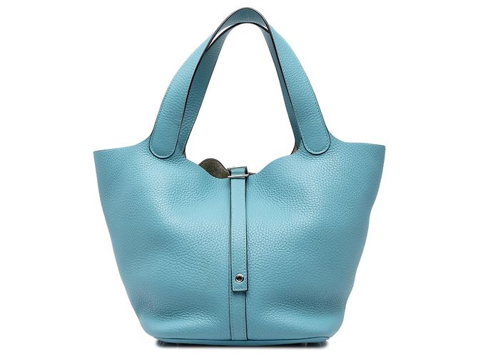 Hermès Blue Clemence Picotin Lock 18