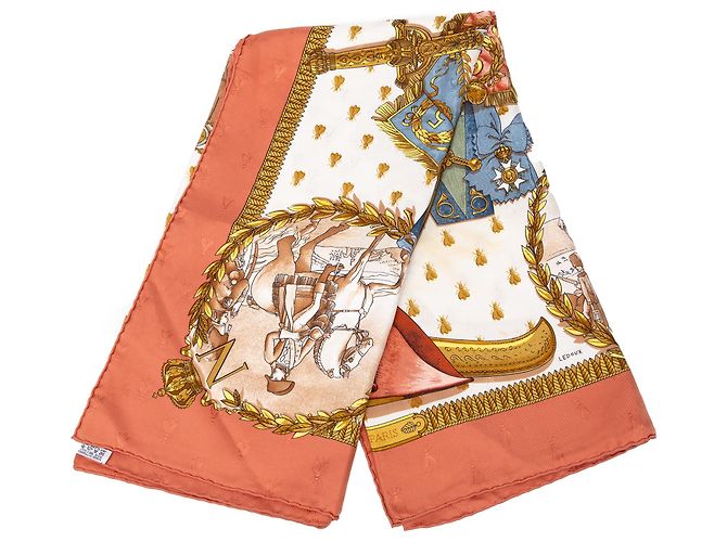 Hermès Orange Napoleon Seidentuch 90