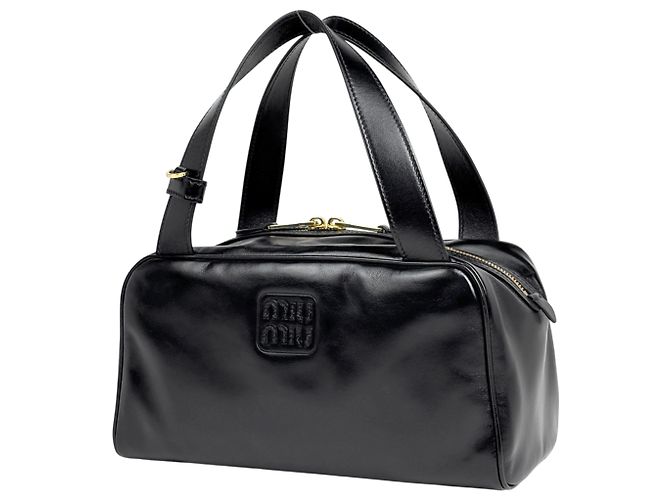 Bolsa Miu Miu 5BB182 de couro preta