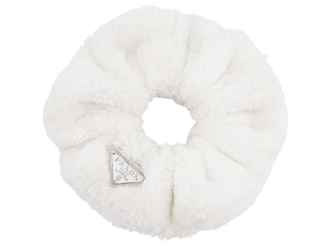 Prada Triangle Terry Cotton Scrunchie