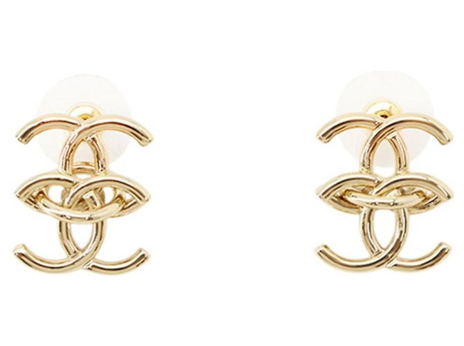 Pendientes de metal Chanel Double Coco Mark