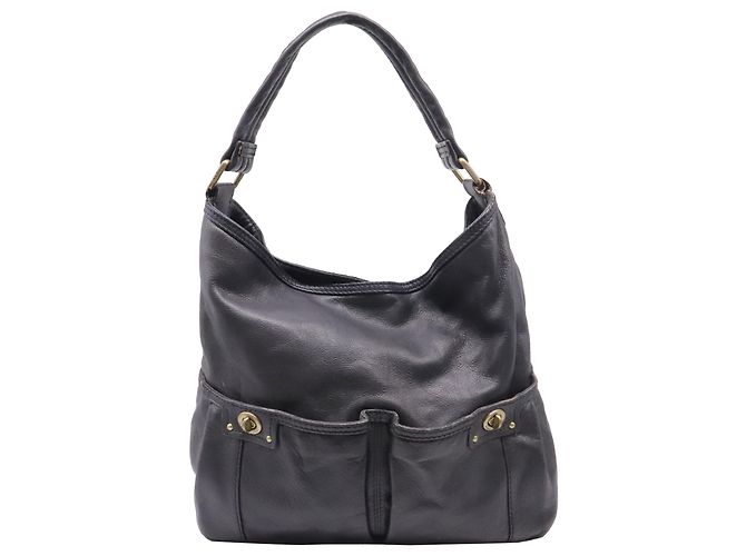 Borsa a tracolla hobo Marc By Marc Jacobs Turnlock in pelle nera