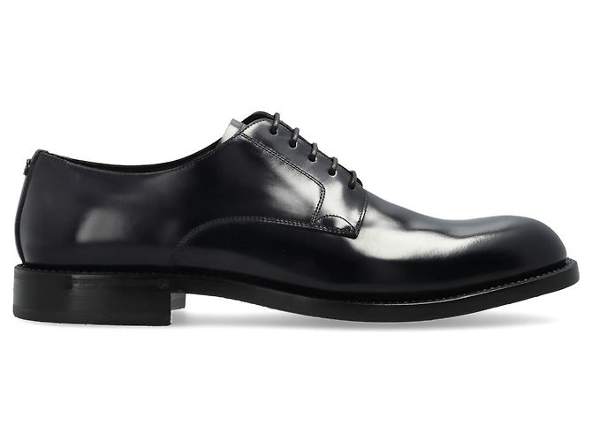 Dolce & Gabbana Derby Lederschuhe Schwarz