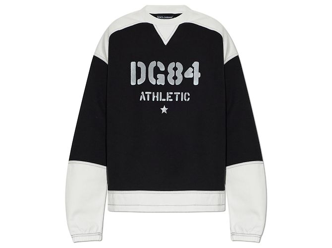Sweatshirt Dolce & Gabbana à logo noir en coton