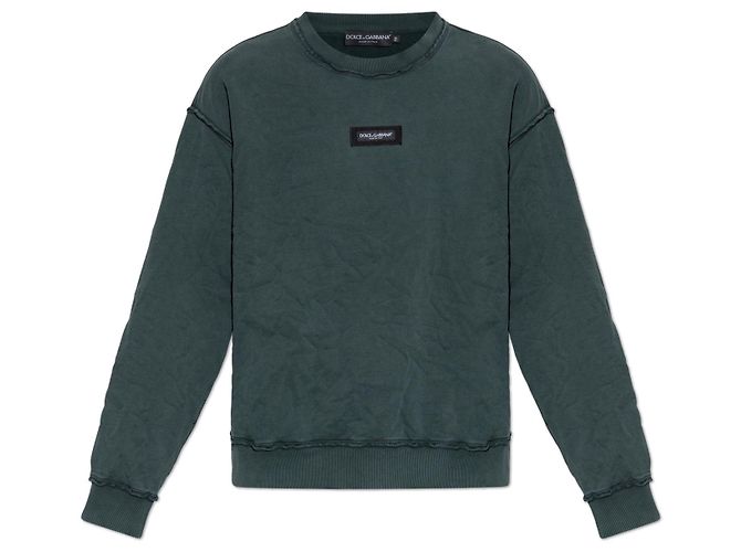 Sweatshirt Dolce & Gabbana Logo Verde de Algodão